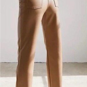 Abercrombie & Fitch The 90s Straight Ultra High Rise Leather Pants